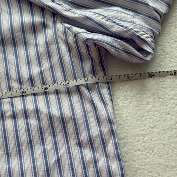 Pronto Uomo Men's Medium Stripe Geometric Dress Shirt Modern Fit Long Sleeve - Picture 5 of 7